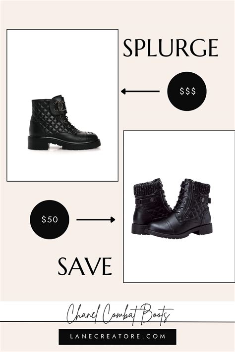 chanel combat boots dupe